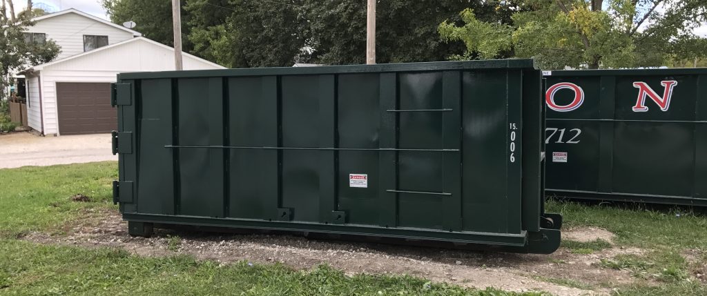 15 yard roll off dumpster service for construction, home and business